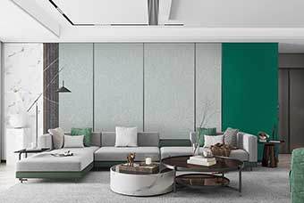 海口轻奢风格-客厅