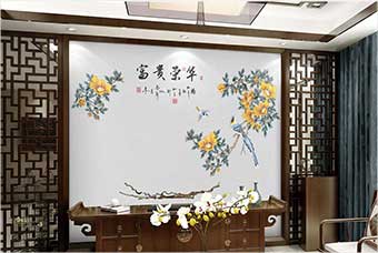 海口森佰汇航空纤维墙咔（富贵荣华）